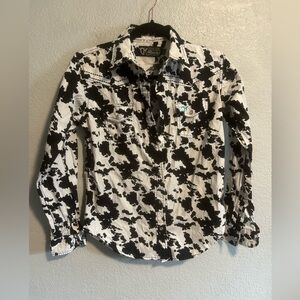 Girls cowgirl hardware button up